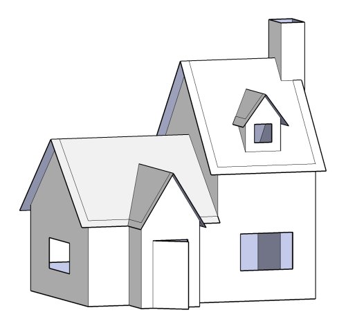 3D model of the gingerbread house